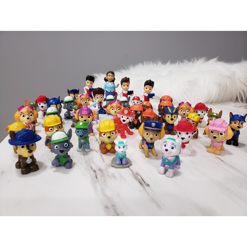 Lot 40 Paw Patrol Nickelodeon Nick Jr Figure Dog Toy Mixed Rider Chase Marshall